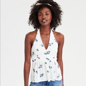 American Eagle Floral Halter Top